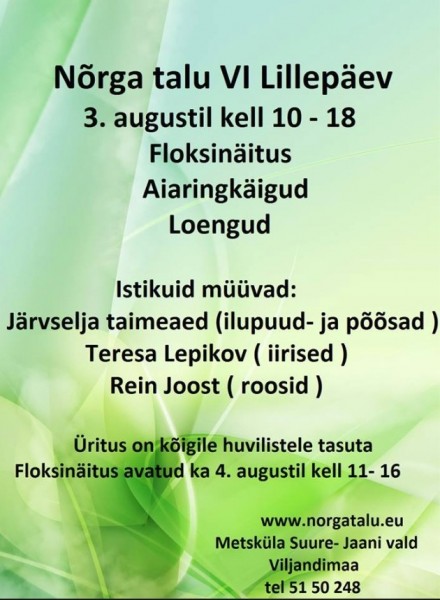 nõrga talu lillepäev